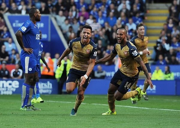 Arsenal's Unstoppable Duo: Sanchez and Walcott's Goal Celebration vs. Leicester City (2015 / 16)