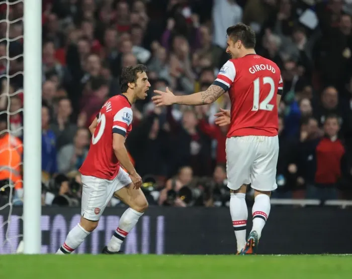 Framed Print : Arsenal's Unstoppable Partnership: Flamini and Giroud's Goal Celebration vs Manchester City Framed Print : Arsenal's Unstoppable Partnership: Flamini and Giroud's Goal Celebration vs Manchester City