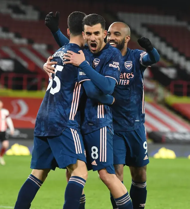 Framed Print : Arsenal's Unstoppable Trio: Martinelli, Ceballos, and Lacazette Celebrate Victory Over Sheffield United (April 2021) Framed Print : Arsenal's Unstoppable Trio: Martinelli, Ceballos, and Lacazette Celebrate Victory Over Sheffield United (April 2021)