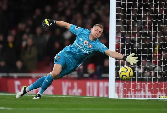 Framed Print : Arsenal's Unyielding Guardian: Bernd Leno's Determined Performance Against Manchester City's Premier League Assault (December 2019)