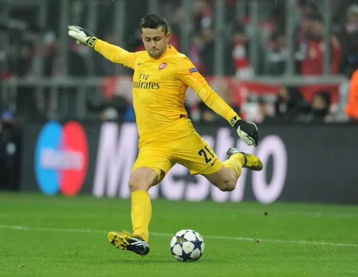 Framed Print : Arsenal's Unyielding Guardian: Lukasz Fabianski in Action at Allianz Arena (Bayern Munich vs Arsenal, UEFA Champions League 2012-13) Framed Print : Arsenal's Unyielding Guardian: Lukasz Fabianski in Action at Allianz Arena (Bayern Munich vs Arsenal, UEFA Champions League 2012-13)