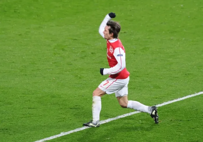Framed Print : Arsenal's Upset Victory: Rosicky Scores Twice against AC Milan in Champions League (2011-12)