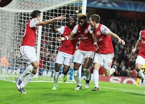 Arsenal's Van Persie Scores First Goal Against Borussia Dortmund in 2011-12 Champions League