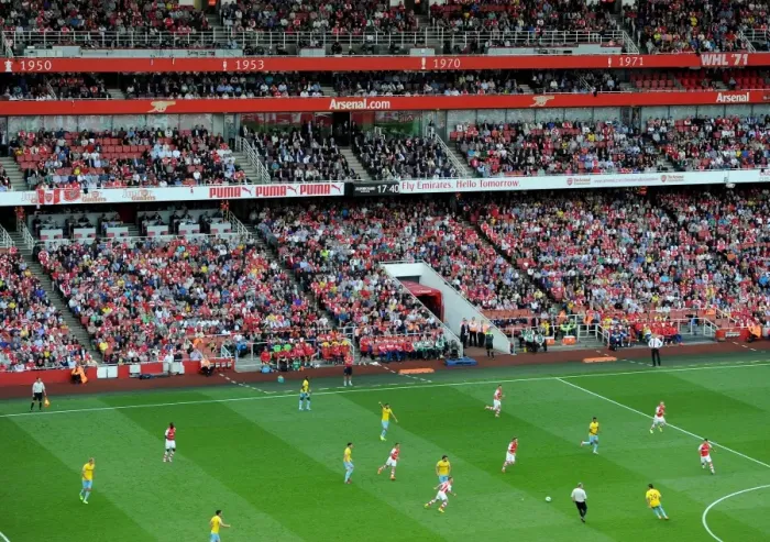 Framed Print : Arsenal's Victory: 2-1 Against Crystal Palace in the Barclays Premier League at Emirates Stadium (August 16, 2014)