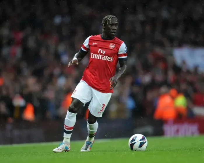 Framed Print : Arsenal's Victory: Bacary Sagna Scores in Arsenal's 4-1 Win Over Wigan Athletic (Premier League, Emirates Stadium, 14 / 5 / 13)