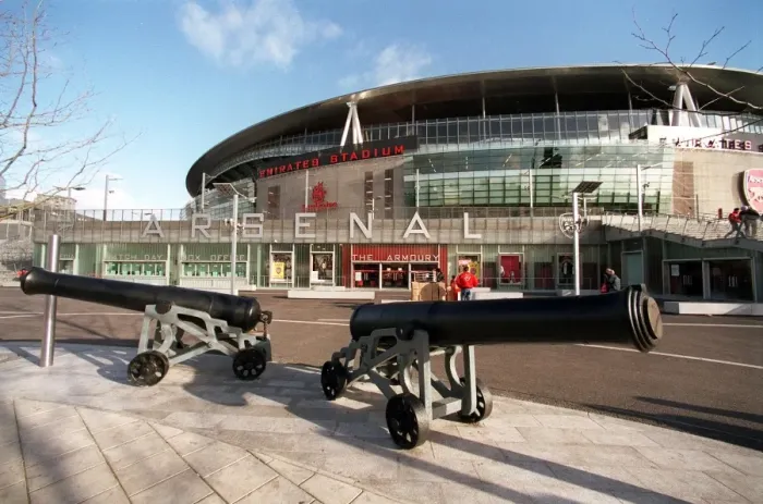 Framed Print : Arsenal's Victory: The Canon at Emirates Stadium - Arsenal 2:1 Manchester United, FA Premiership (2007) Framed Print : Arsenal's Victory: The Canon at Emirates Stadium - Arsenal 2:1 Manchester United, FA Premiership (2007)
