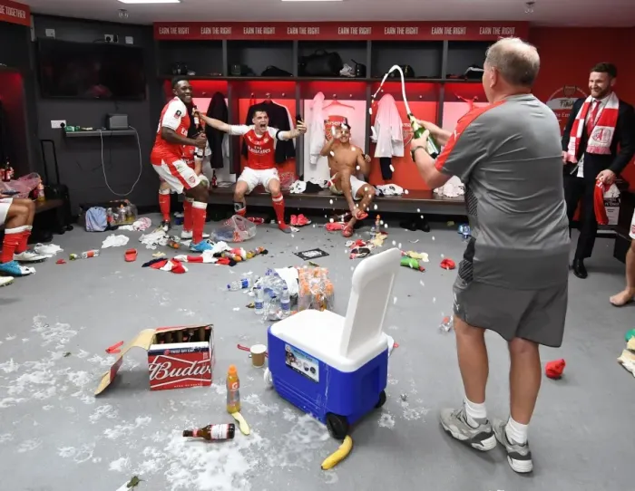 Framed Print : Arsenal's Victory Celebration: Vic Akers Sprays Champagne on Danny Welbeck and Granit Xhaka (FA Cup Final 2017) Framed Print : Arsenal's Victory Celebration: Vic Akers Sprays Champagne on Danny Welbeck and Granit Xhaka (FA Cup Final 2017)