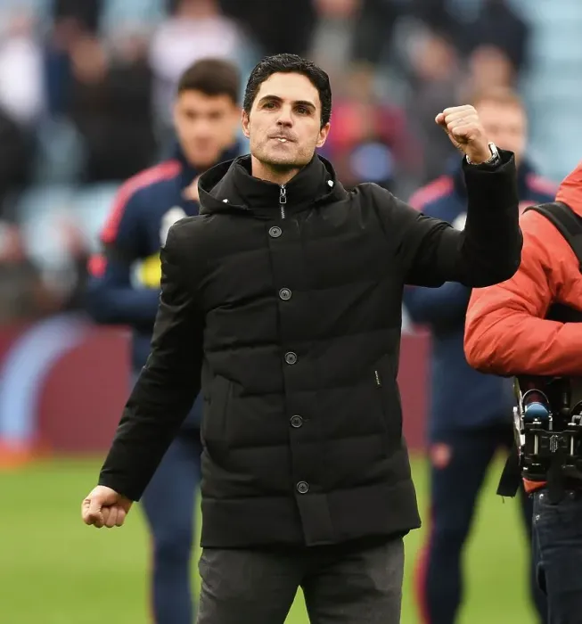 Framed Print : Arsenal's Victory Celebration: Mikel Arteta and Fans at Aston Villa, Premier League 2022-23 Framed Print : Arsenal's Victory Celebration: Mikel Arteta and Fans at Aston Villa, Premier League 2022-23