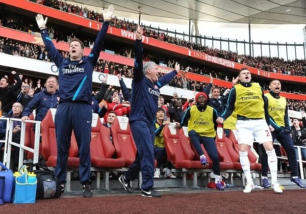 Arsenal's Victory Celebration: Van Persie Scores the Second Goal Against Tottenham in the 2011-12 Premier League