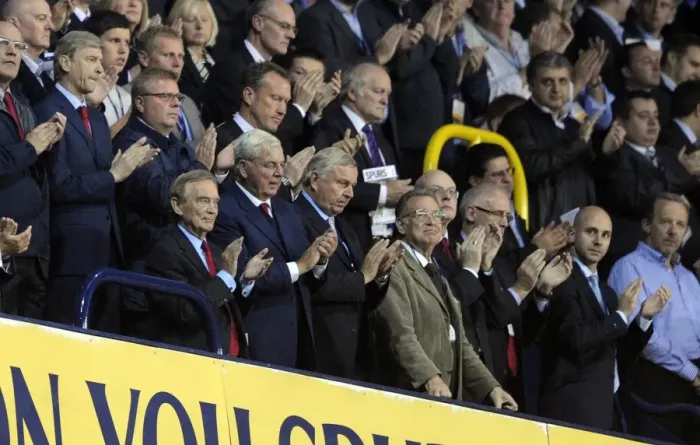 Framed Print : Arsenal's Victory: Manager and Directors Pre-Match at White Hart Lane (1:4 Win against Tottenham Hotspur, Carling Cup 3rd Round)