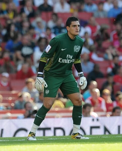 Arsenal's Vito Mannone in Action Against Boca Juniors at the Emirates Cup, 2011