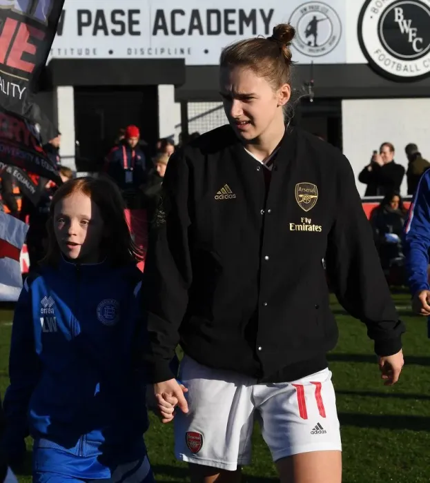 Framed Print : Arsenal's Vivianne Miedema Before Arsenal Women vs Chelsea Women FA WSL Match
