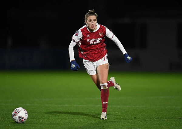 Arsenal's Vivianne Miedema Battles for Victory in Empty FA Womens Continental League Cup Match Against Tottenham Hotspur