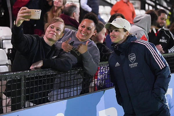 Arsenal's Vivianne Miedema Celebrates with Fans after Arsenal Women's Super League Victory over Leicester City