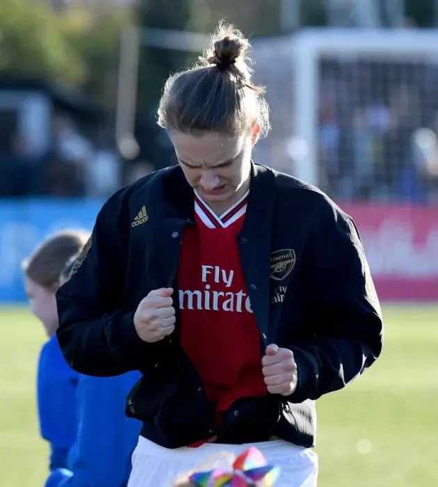 Framed Print : Arsenal's Vivianne Miedema Prepares for Arsenal Women vs Chelsea Women FA WSL Showdown