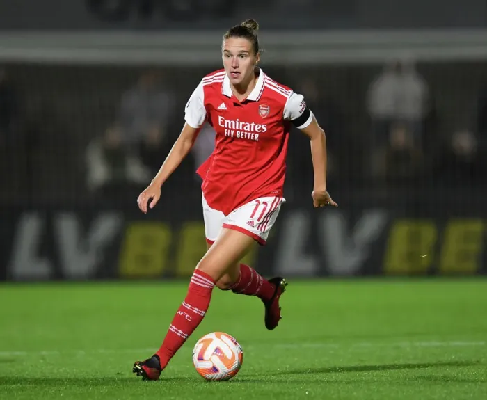 Framed Print : Arsenal's Vivianne Miedema Scores Again: Arsenal WFC Dominates Brighton & Hove Albion WFC in FA WSL 2022-23