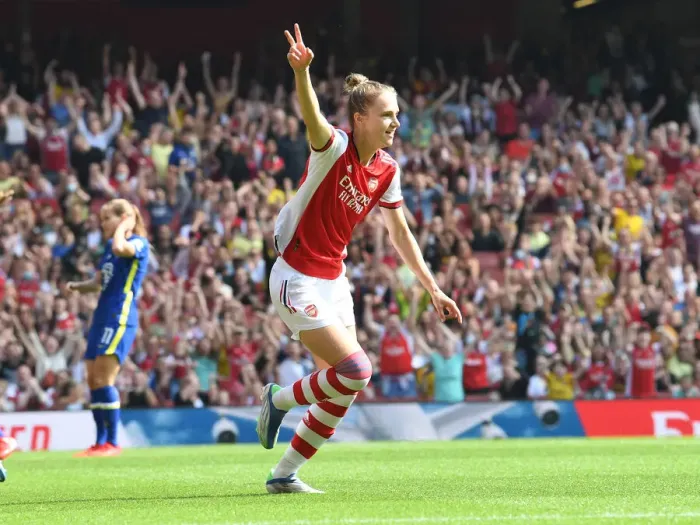 Framed Print : Arsenal's Vivianne Miedema Scores First Goal of 2021-22 FA WSL Season Against Chelsea Framed Print : Arsenal's Vivianne Miedema Scores First Goal of 2021-22 FA WSL Season Against Chelsea