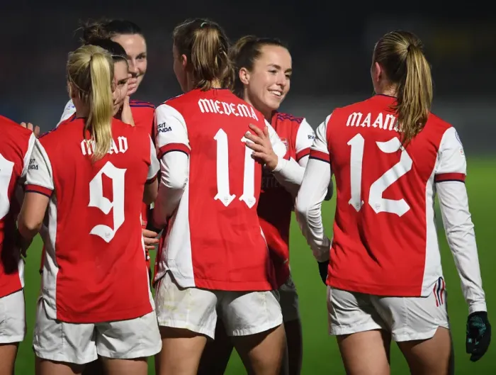 Framed Print : Arsenal's Vivianne Miedema Scores Hat-Trick in Champions League Victory over HB Koge Framed Print : Arsenal's Vivianne Miedema Scores Hat-Trick in Champions League Victory over HB Koge
