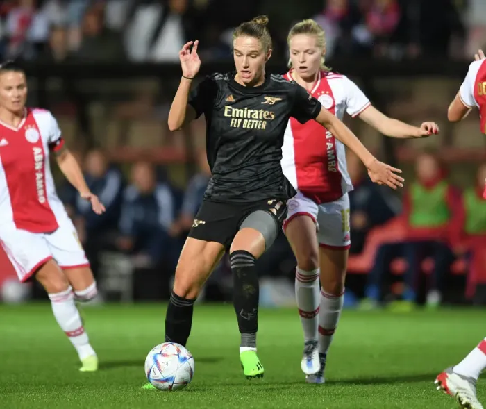 Framed Print : Arsenal's Vivianne Miedema Shines in UEFA Women's Champions League Clash Against AFC Ajax