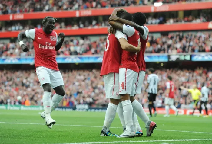 Framed Print : Arsenal's Walcott Scores in Champions League Debut Against Udinese