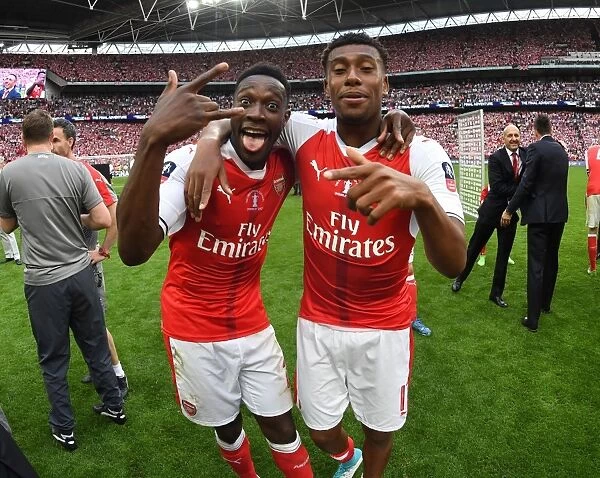 Arsenal's Welbeck and Iwobi Celebrate FA Cup Victory over Chelsea