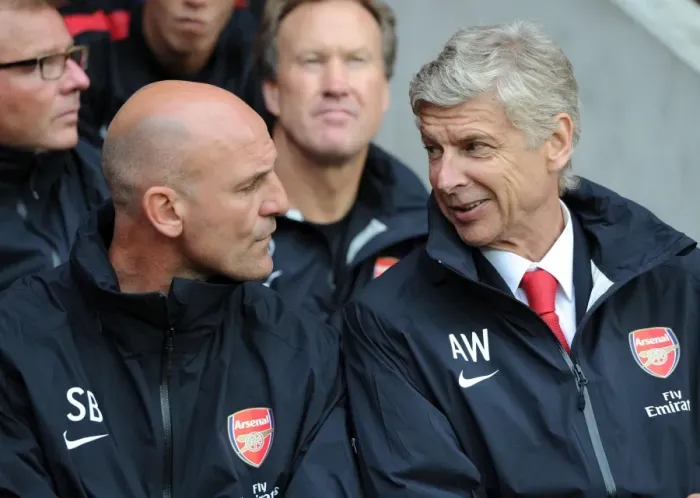 Framed Print : Arsenal's Wenger and Bould: United at the Helm of Arsenal's 2012 Pre-Season Training