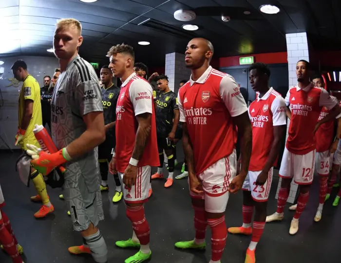 Framed Print : Arsenal's White and Magalhaes Prepare for Aston Villa Clash in 2022-23 Premier League Framed Print : Arsenal's White and Magalhaes Prepare for Aston Villa Clash in 2022-23 Premier League