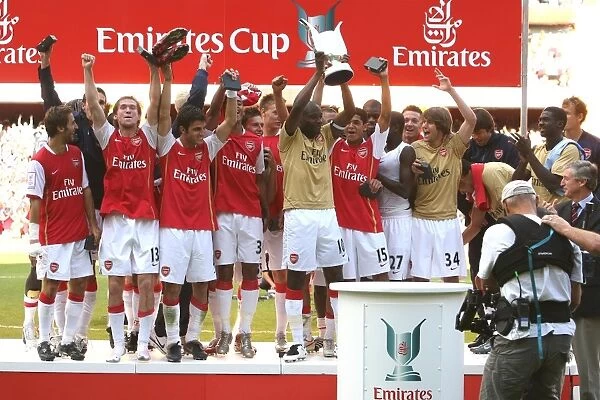 Arsenal's William Gallas Lifts Emirates Cup after Victory over Inter Milan (2007): 2-1 for the Gunners