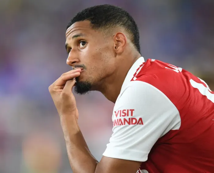 Framed Print : Arsenal's William Saliba in Action against Everton during Pre-Season Friendly in Baltimore Framed Print : Arsenal's William Saliba in Action against Everton during Pre-Season Friendly in Baltimore
