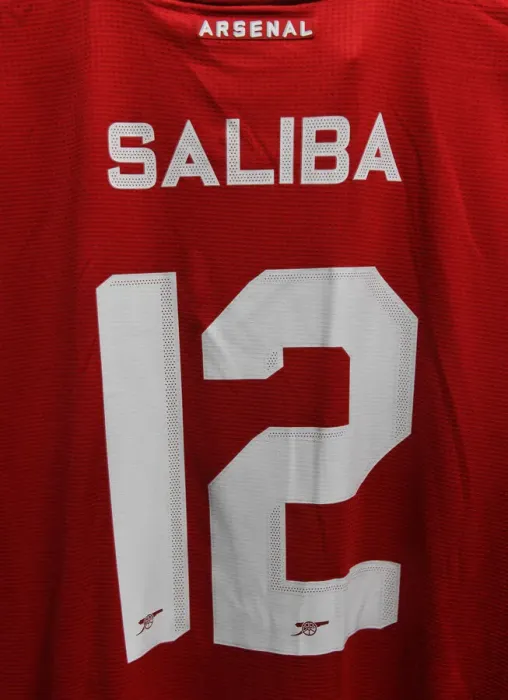 Framed Print : Arsenal's William Saliba Dons New Shirt Before Arsenal vs. Chelsea - Florida Cup 2022-23