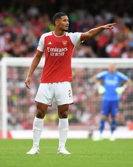 Framed Print : Arsenal's William Saliba Faces AS Monaco in 2023-24 Emirates Cup Clash Framed Print : Arsenal's William Saliba Faces AS Monaco in 2023-24 Emirates Cup Clash