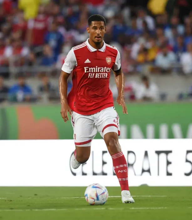 Framed Print : Arsenal's William Saliba Faces Off Against Chelsea in Florida Cup Showdown Framed Print : Arsenal's William Saliba Faces Off Against Chelsea in Florida Cup Showdown