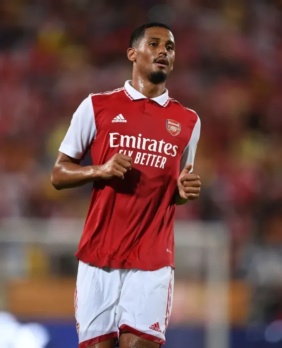 Framed Print : Arsenal's William Saliba Faces Off Against Chelsea in Florida Cup Showdown