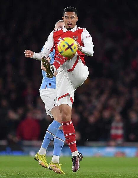 Arsenal's William Saliba Faces Off Against Manchester City in Intense Premier League Clash