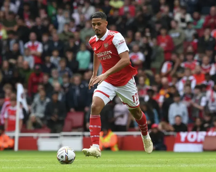 Framed Print : Arsenal's William Saliba Faces Off Against Tottenham in the Intense 2022-23 Premier League Showdown Framed Print : Arsenal's William Saliba Faces Off Against Tottenham in the Intense 2022-23 Premier League Showdown
