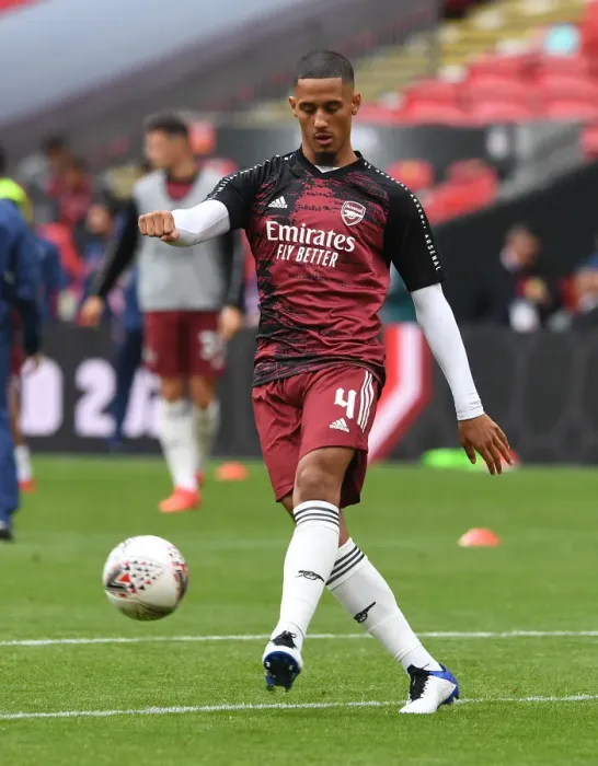 Framed Print : Arsenal's William Saliba Gears Up for FA Community Shield Clash Against Liverpool Framed Print : Arsenal's William Saliba Gears Up for FA Community Shield Clash Against Liverpool