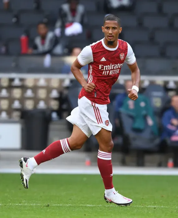 Framed Print : Arsenal's William Saliba Shines in Pre-Season Friendly against MK Dons