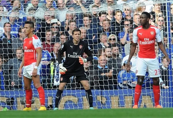 Arsenal's Wojciech Szczesny in Action Against Chelsea - Premier League Showdown, London 2014