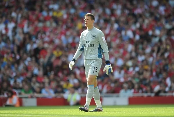 Arsenal's Wojciech Szczesny in Action against New York Red Bulls during the Emirates Cup 2011-12