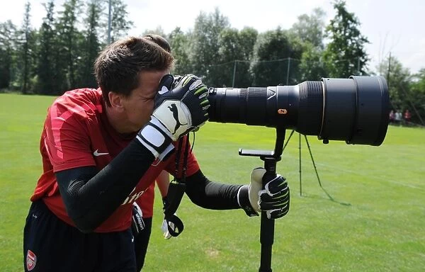 Arsenal's Wojciech Szczesny at Training Camp, Austria, 2010