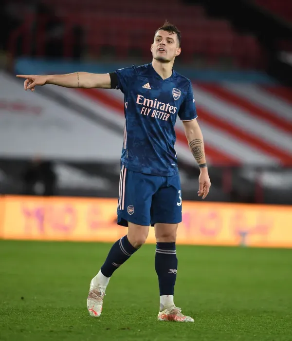 Framed Print : Arsenal's Xhaka Excels in Empty Bramall Lane: Premier League Showdown vs Sheffield United, 2021