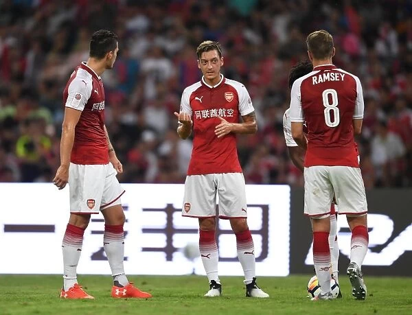 Arsenal's Xhaka, Ozil, and Ramsey: A Pre-Season Encounter with Chelsea in Beijing (2017)