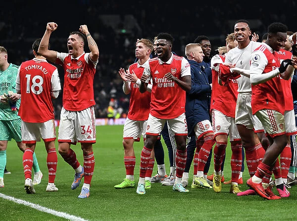 Arsenal's Xhaka and Partey Celebrate Victory Over Tottenham in Premier League Clash