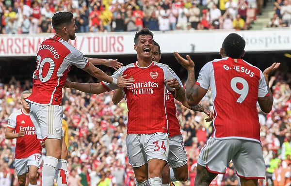 Arsenal's Xhaka Scores First Goal: Arsenal FC vs. Wolverhampton Wanderers, Premier League 2022-23