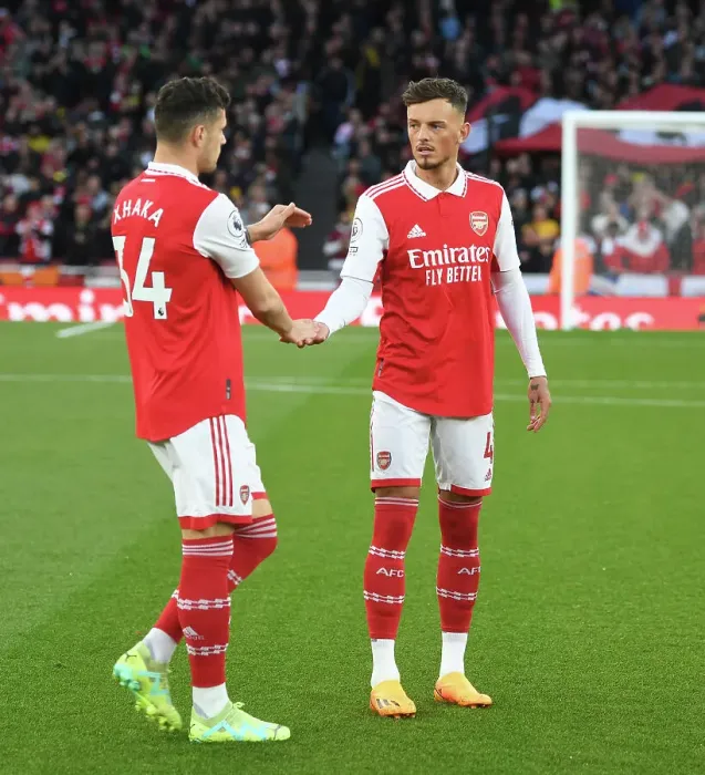 Framed Print : Arsenal's Xhaka and White Prepare for Battle Against Chelsea in Premier League Showdown Framed Print : Arsenal's Xhaka and White Prepare for Battle Against Chelsea in Premier League Showdown