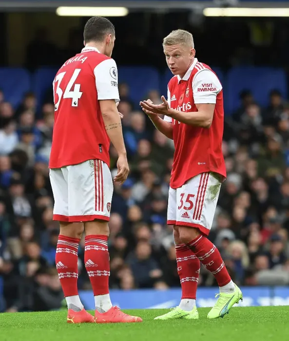 Framed Print : Arsenal's Xhaka and Zinchenko in Action Against Chelsea in the Premier League (2022-23) Framed Print : Arsenal's Xhaka and Zinchenko in Action Against Chelsea in the Premier League (2022-23)