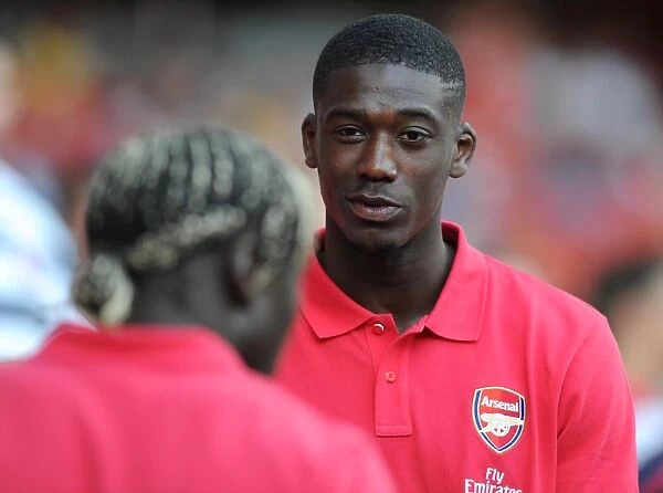 Arsenal's Yaya Sanogo Readies for Arsenal v Napoli at Emirates Cup