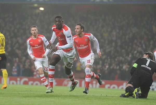 Arsenal's Yaya Sanogo Scores the Winner Against Borussia Dortmund in the 2014-15 Champions League