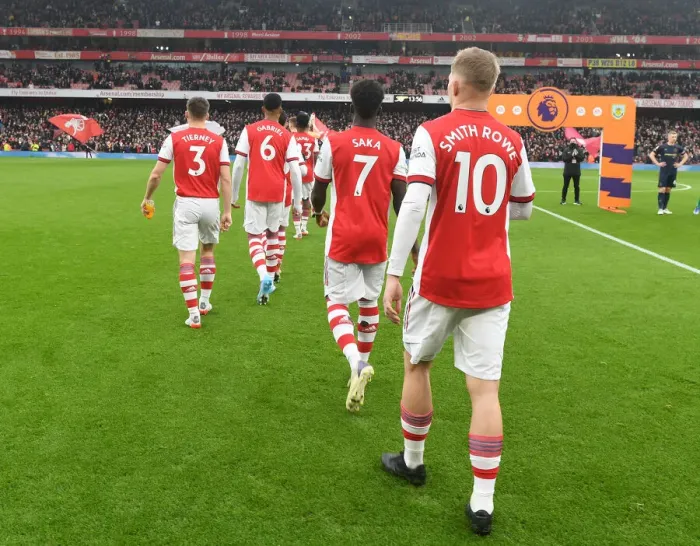 Framed Print : Arsenal's Young Stars: Kieran Tierney, Gabriel, Bukayo Saka, and Emile Smith Rowe in Action against Burnley Framed Print : Arsenal's Young Stars: Kieran Tierney, Gabriel, Bukayo Saka, and Emile Smith Rowe in Action against Burnley