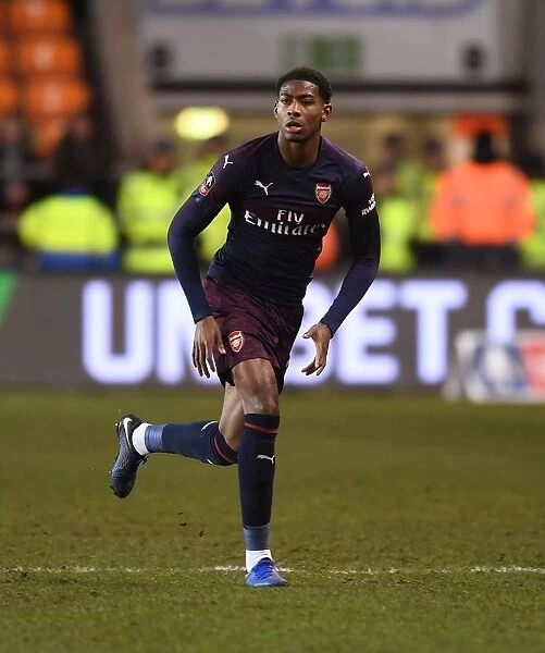 Arsenal's Zech Medley in Action during FA Cup Clash against Blackpool